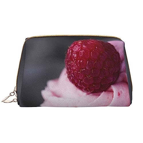 PEIXEN Cupcake Dessert Make-up Tasche PU Leder Reise Kosmetiktasche Tragbare Reißverschluss Kulturbeutel Aufbewahrungstasche Für Frauen, Weiß, Einheitsgröße, weiß, Einheitsgröße von PEIXEN