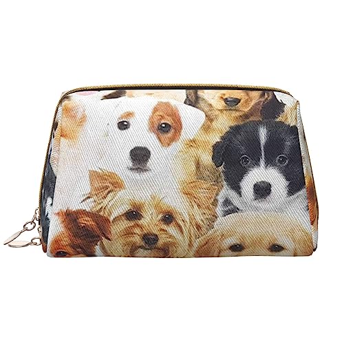 PEIXEN Dogs Retriever Make-up-Tasche PU-Leder Reise Kosmetiktasche Tragbare Reißverschluss Kulturbeutel Aufbewahrungstasche Für Frauen, Weiß, Einheitsgröße, weiß, Einheitsgröße von PEIXEN