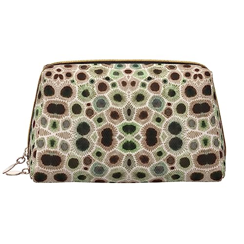 PEIXEN Farbe petoskey stone Make-up-Tasche PU-Leder Reise Kosmetiktasche Tragbare Reißverschluss Kulturbeutel Aufbewahrungstasche Für Frauen, Weiß, Einheitsgröße, weiß, Einheitsgröße von PEIXEN