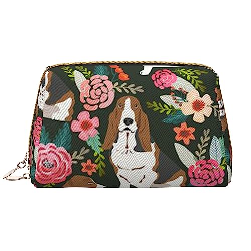 PEIXEN Hund Make-up Tasche PU Leder Reise Kosmetiktasche Tragbare Reißverschluss Kulturbeutel Aufbewahrungstasche Für Frauen, Weiß, Einheitsgröße, weiß, Einheitsgröße von PEIXEN