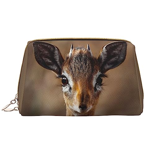 PEIXEN Nette Tier Make-up Tasche PU Leder Reise Kosmetiktasche Tragbare Reißverschluss Kulturbeutel Aufbewahrungstasche Für Frauen, Weiß, Einheitsgröße, weiß, Einheitsgröße von PEIXEN