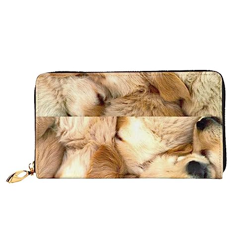 PEIXEN Puppy Dog Leder Geldbörse Kreditkartenetui Geldbörse Reißverschluss um Lange Münzbörse Handy Clutch, Schwarz, Einheitsgröße, Schwarz , Einheitsgröße von PEIXEN