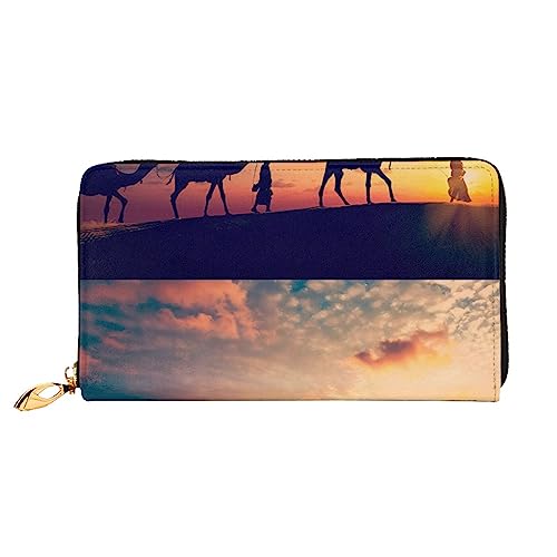 PEIXEN Rajasthan Reise Leder Geldbörse Kreditkartenetui Geldbörse Reißverschluss um Lange Münzbörse Handy Clutch, Schwarz, Einheitsgröße, Schwarz , Einheitsgröße von PEIXEN