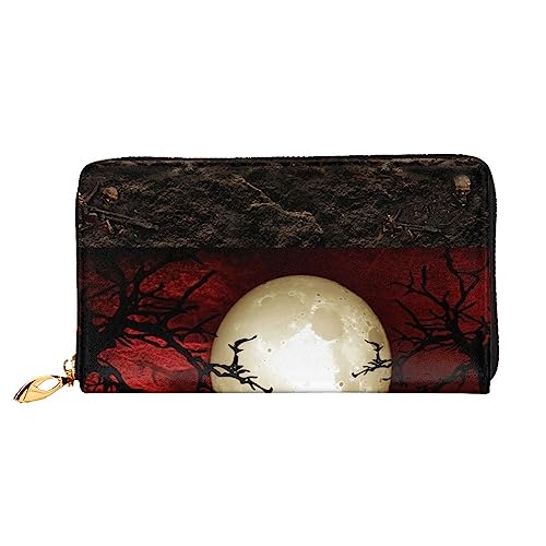 PEIXEN Scarlet Sky Leder Geldbörse Kreditkartenetui Geldbörse Reißverschluss um Lange Münzbörse Handy Clutch, Schwarz, Einheitsgröße, Schwarz , Einheitsgröße von PEIXEN