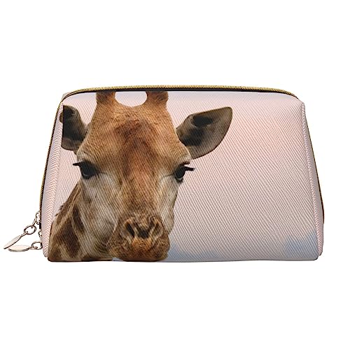 PEIXEN Süße Giraffe Make-up Tasche PU Leder Reise Kosmetiktasche Tragbare Reißverschluss Kulturbeutel Aufbewahrungstasche Für Frauen, Weiß, Einheitsgröße, weiß, Einheitsgröße von PEIXEN