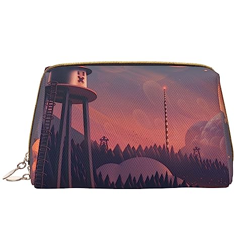 PEIXEN clouds & gradients Make-up Tasche PU Leder Reise Kosmetiktasche Tragbare Reißverschluss Kulturbeutel Aufbewahrungstasche Für Frauen, Weiß, Einheitsgröße, weiß, Einheitsgröße von PEIXEN