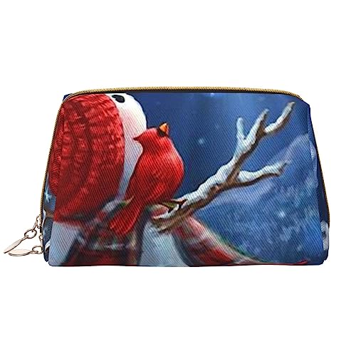 PEIXEN niedliche Schneemann Make-up Tasche PU Leder Reise Kosmetiktasche Tragbare Reißverschluss Kulturbeutel Aufbewahrungstasche Für Frauen, Weiß, Einheitsgröße, weiß, Einheitsgröße von PEIXEN