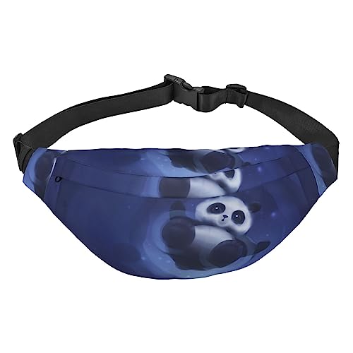 Panda Bauchtasche Leichte Hüfttasche für Damen Herren Gürteltasche Reise Sling Bag für Wandern Laufen Radfahren, Schwarz , Einheitsgröße, Lässiger Tagesrucksack von PEIXEN