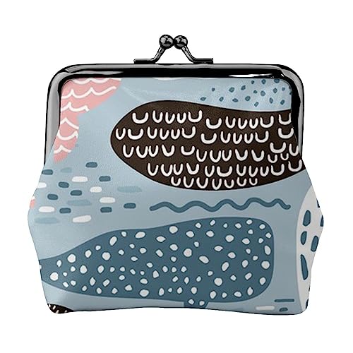 Seal Whale Octopus Fish Coin Purse Kiss Lock Change Purse Leather Change Pouch Small Women Wallet Bag for Gifts, Schwarz , Einheitsgröße, Münzbeutel von PEIXEN