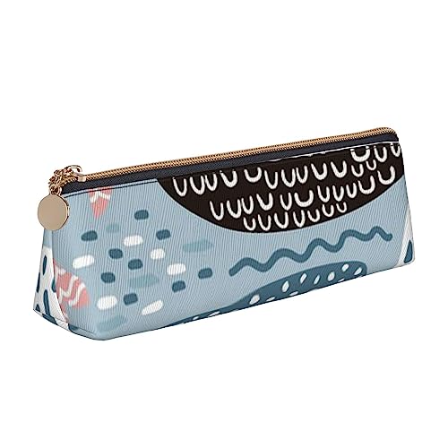 Seal Whale Octopus Fish Pencil Case Leather Pencil Pouch Portable Cosmetic Bag Triangle Pen Bag Storage Bag for Work Office Travel, weiß, Einheitsgröße, Münzbeutel von PEIXEN