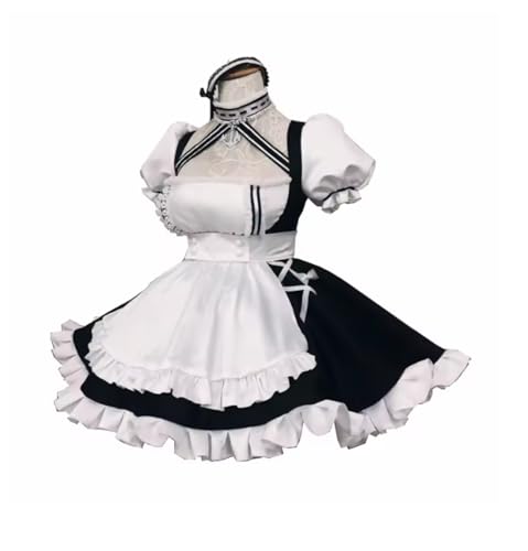 PEIXUEZZHENG Cosplay-Kostüm, Schürze, Uniform, Dienstmädchenkleid, Halloween-Kostüme für Damen, Herren, Größe M von PEIXUEZZHENG