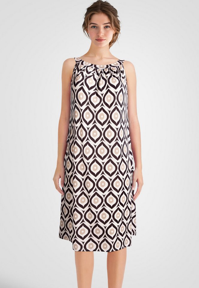 PEKIVESSA Jerseykleid Trägerkleid gemustert ärmellos Sommerkleid aus dehnbarem Jersey von PEKIVESSA