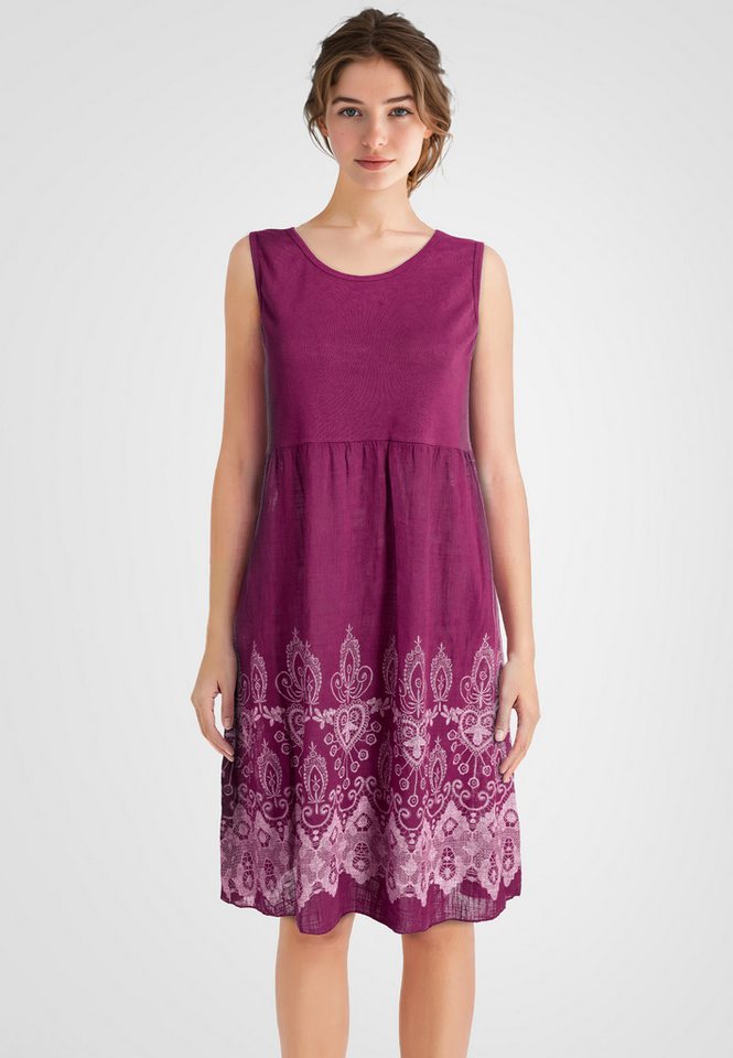 PEKIVESSA Sommerkleid Ärmelloses Trägerkleid aus Rippstrick Rockteil aus Baumwolle Webstoff PEKIVESSA Sommerkleid Ärmelloses Trägerkleid aus Rippstrick Rockteil aus Baumwolle Webstoff von PEKIVESSA