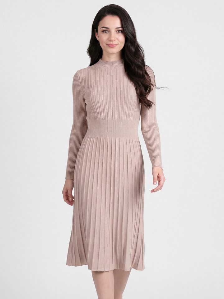 PEKIVESSA Strickkleid Midikleid tailliert weicher Strick mit ausgestelltem Rockteil von PEKIVESSA