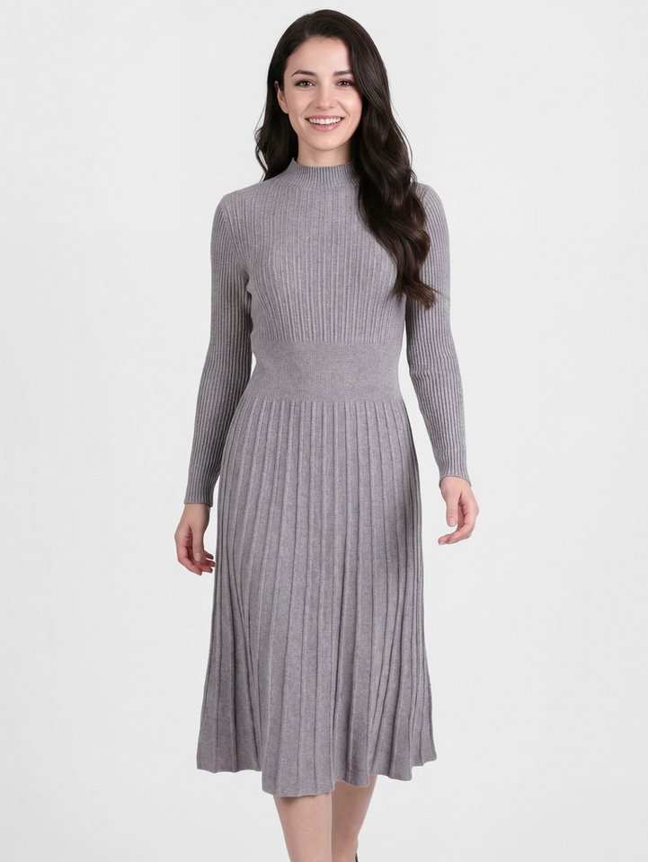 PEKIVESSA Strickkleid Midikleid tailliert weicher Strick mit ausgestelltem Rockteil von PEKIVESSA