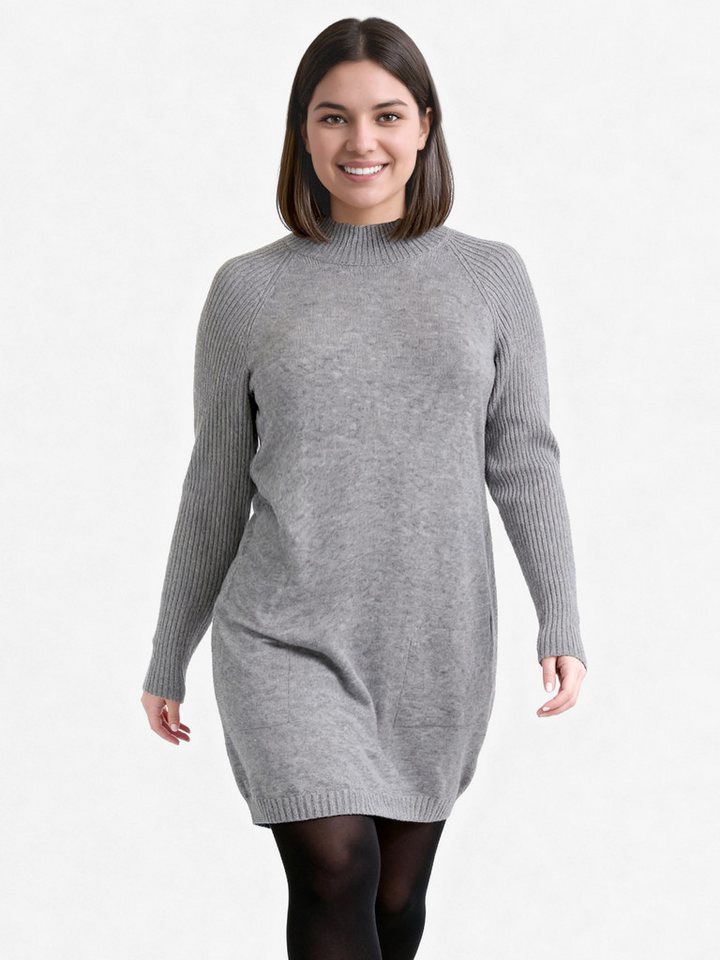 PEKIVESSA Strickkleid Minikleid Feinstrick gerader Schnitt weicher Griff von PEKIVESSA