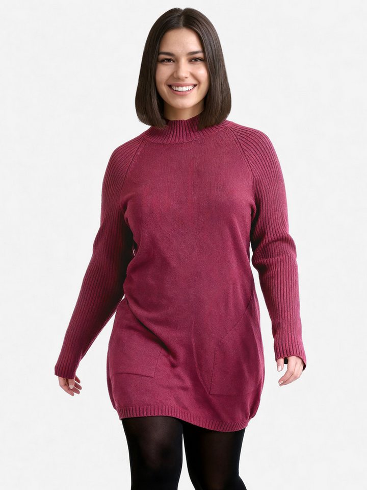 PEKIVESSA Strickkleid Minikleid Feinstrick gerader Schnitt weicher Griff von PEKIVESSA