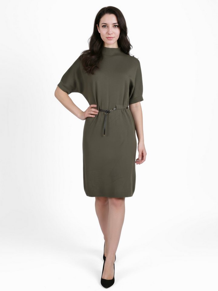 PEKIVESSA Strickkleid Strickkleid mit Fledermausärmel und Gürtel Weicher formbeständiger Feinstrick von PEKIVESSA