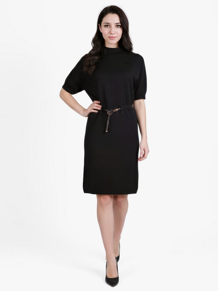 PEKIVESSA Strickkleid Strickkleid mit Fledermausärmel und Gürtel Weicher formbeständiger Feinstrick von PEKIVESSA