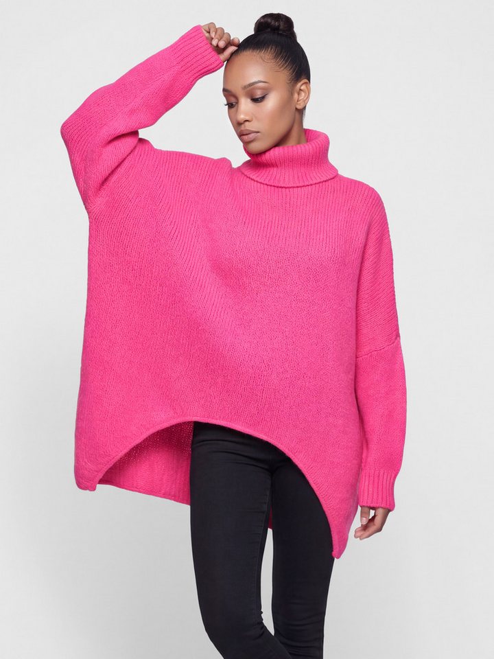 PEKIVESSA Strickpullover Extrem-Oversized Rollkragenpullover im Vokuhila-Schnitt von PEKIVESSA