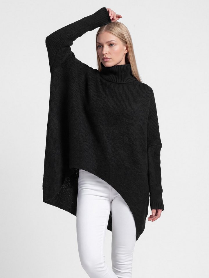 PEKIVESSA Strickpullover Extrem-Oversized Rollkragenpullover im Vokuhila-Schnitt von PEKIVESSA