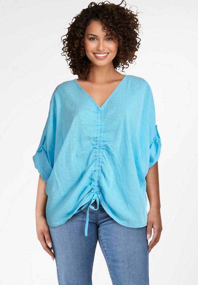 PEKIVESSA Tunika Blusentunika mit Fledermausärmel und Turn-up-Ärmel von PEKIVESSA