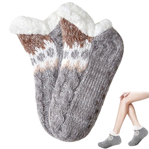 Bodensocken für den Winter, Modische flauschige Bodensocken mit Greifern, Wintersocken für Lounge, Arbeitszimmer, Wohnzimmer, Schlafzimmer, Spielzimmer, Esszimmer Pekmar von PEKMAR