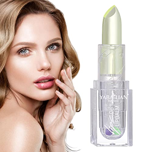 Feuchtigkeitsspendender Lippenstift, Langanhaltende Lippenpflege Plumper Lip Balm, Feuchtigkeitscreme Magische Temperatur Farbwechsel Lipgloss Glänzendes Make-up Pekmar von PEKMAR