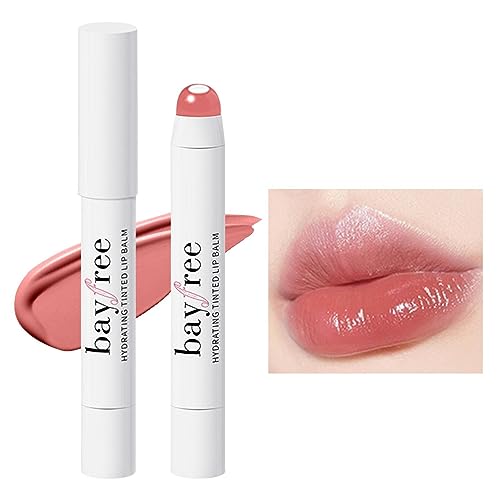 Glanz-Lippenstift - 2-in-1 getönter Lippenbalsam,2,5 g schweißfester, getönter Lippenbalsam, wasserfester, nährender Lippenbalsam mit 8 Stunden Halt für das Make-up von Frauen Pekmar von PEKMAR