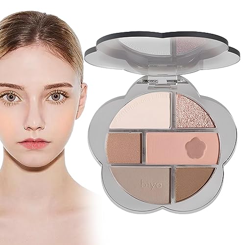 Lidschatten-Make-up-Palette | Matte Makeup Make-up-Palette 6 Farben | Schimmernder, glitzernder, natürlicher, langanhaltender Lidschatten für Party-Girls und Frauen für den täglichen Gebrauch Pekmar von PEKMAR