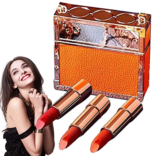 Lippen-Make-up-Set | Mix Color Chain Bag Samt-Matt-Lippenstift | Langlebiges samtiges Lipgloss-Set, wasserfestes Lippen-Make-up-Geschenkset in Nude-Farben für Mädchen und Frauen Pekmar von PEKMAR