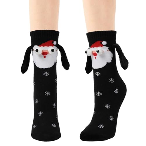 PEKMAR Magnetische Socken,Lustige Weihnachts-Magnetsocken halten Hände - Weihnachts-Magnethandsocken, Geschenke für Männer, Frauen, Freunde, Paare von PEKMAR