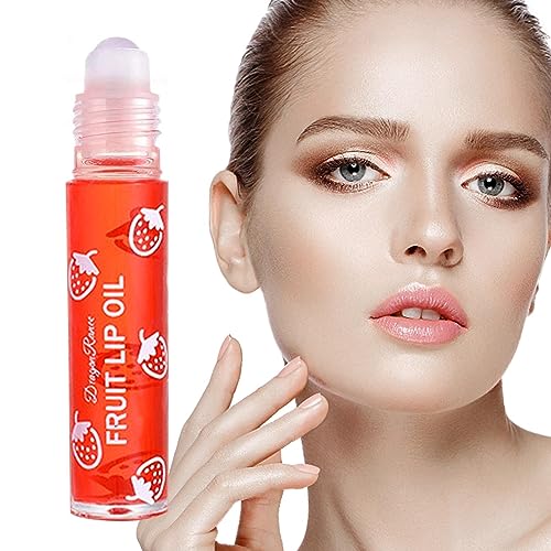 Roll-on Lipgloss | Fruit Lipgloss-Roller-Set mit 12 fruchtigen Geschmacksrichtungen,Glänzendes Lippen-Make-up für Kinder, transparent und feuchtigkeitsspendend, für Frauen und Mädchen Pekmar von PEKMAR