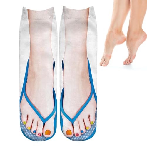 Socken mit Maniküre-Print | Socken mit 3D-Muster und Maniküre-Aufdruck - Lustige Slipper-Socken, Socken mit 3D-Muster und Maniküre-Aufdruck, lustige Socken für Frauen, Socken sehen aus wie Pekmar von PEKMAR