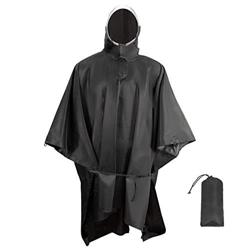 PEKMEX Regenponcho Herren Damen Wasserdicht,Leicht und Wiederverwendbar Regencape Fahrrad,Poncho Regen für Wandern Camping Angeln Jagen (3 Funktionen) von PEKMEX