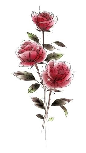 10 Stück Blumenarm-Imitations-Tattoo-Mädchen-Blumen-Temporäre Tattoo-Aufkleber von PEKNUX