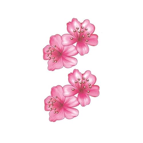 10 pcs Fake Tattoos Langlebige Wasserdichte Simulation Kirschblüte Temporäres Tattoo Kleine Frische Rosa Pfirsichblüte Tattoo Mädchen Schlüsselbein Handgelenk Concealer Tattoo von PEKNUX