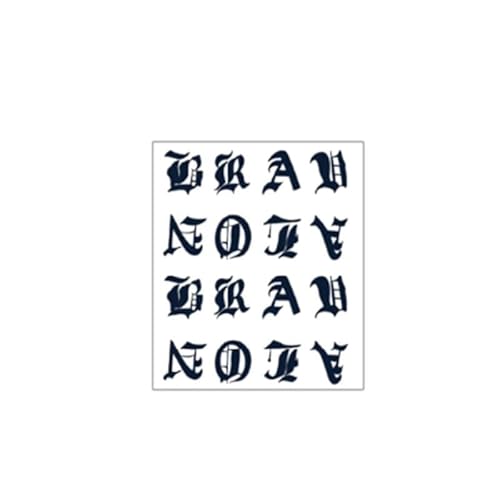 2 PCS Kräuter-Tattoo-Aufkleber Finger-Buchstaben-Saft Gefälschte Tätowierung Männer Und Frauen Temporäre Tätowierung Wasserdicht Und Langlebig von PEKNUX