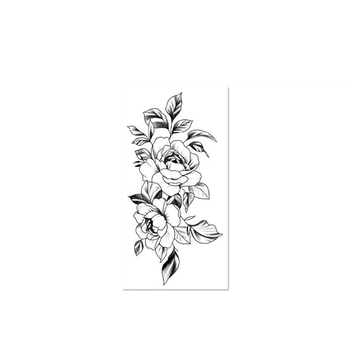 2 PCS Kräuter-Tattoo-Aufkleber Schlichter Blumen-Schlüsselbeinsaft Für Männer Und Frauen Semi-Permanente Nicht Reflektierende Wasserdichte Fake-Tattoos von PEKNUX