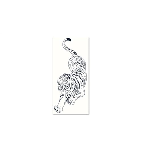 2 PCS Kräuter-Tattoo-Aufkleber Tiger Männer Und Frauen Temporäres Tattoo Nicht Reflektierend Wasserdicht Langlebig von PEKNUX