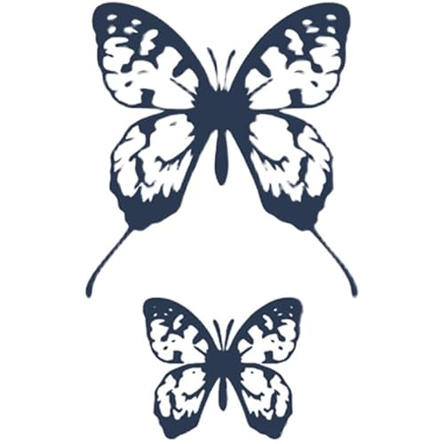 2 PCS Kräutersaft-Tattoo-Aufkleber Blau Schwarz Dunkel Schmetterling Arm Schlüsselbein Wasserdicht Frauen Können Tattoos Nicht Waschen von PEKNUX