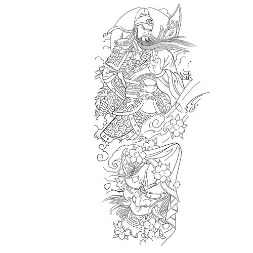 2 Pcs Kräutersaft Voller Arm Temporäre Tattoo Aufkleber Wasserdicht Männer Und Frauen Simulierte Blume Arm Voller Arm Tattoo semi-permanent von PEKNUX