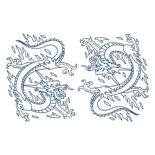 5 Pcs Kräuter Schulter Drachen Temporäre Tattoo Aufkleber Wasserdicht Und Langlebig Männer Blume Arm Große Bild Arm Simulation Tattoo von PEKNUX