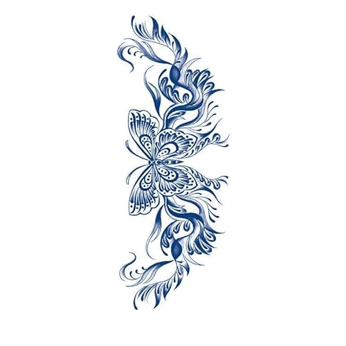 5 Pcs Semi-Permanent Konstellation Brief Temporäre Tattoo Aufkleber Für Frauen Brust Blume Kräuter Saft Simulation Tattoos von PEKNUX