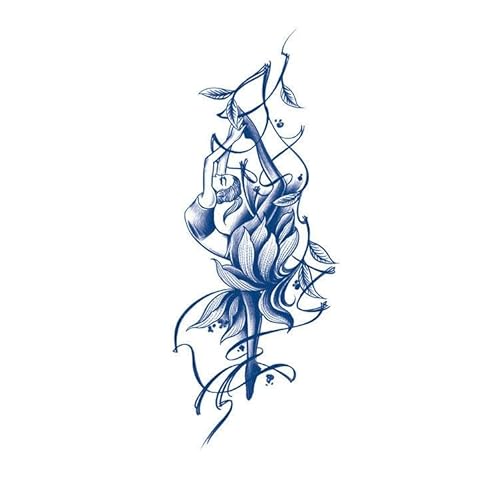 5 Pcs Semi-Permanent Konstellation Brief Temporäre Tattoo Aufkleber Für Frauen Brust Blume Kräuter Saft Simulation Tattoos von PEKNUX