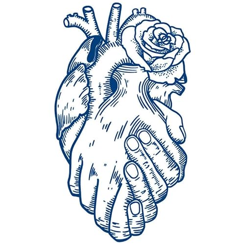 5 Stück Kräutersaft temporäre Tattoo-Aufkleber für Herz Hände wasserdicht simulierte Tattoos langlebig lichtecht für Männer und Frauen von PEKNUX