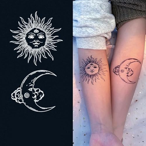 5 Stück pflanzliche temporäre Tattoo-Aufkleber langlebig wasserdicht großer Blumenarm semi-permanente Saft-Tattoo-Aufkleber für Männer und Frauen von PEKNUX