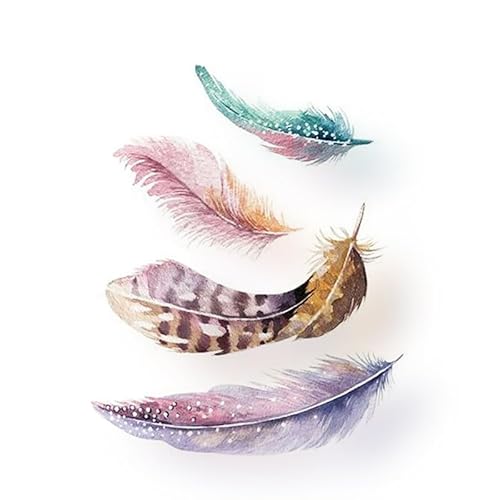 5 pcs Fake Tattoos Smart Wings Wasserdichte Feder Temporäre Tattoo Aquarell Flügel Schlüsselbein Knöchel Handgelenk Aufkleber von PEKNUX