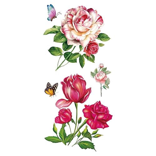 6 Stück Sexy Frauen Schlüsselbein Temporäre Tattoo Aufkleber Blumen Wasserdicht Simulation Tattoo Tattoos Abdeckung Narben von PEKNUX