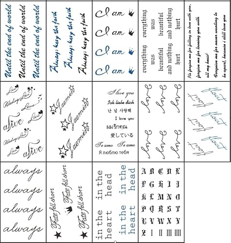 Englische Temporäre Tätowierung, Wasserdichte Temporäre Aufkleber, Wasserdichte Temporäre Tätowierung, Sexy Temporäre Tätowierung von PEKNUX
